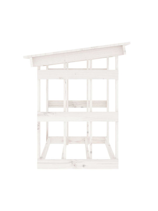 vidaXL Hölzernes Box Holzlagerung 108x64.5x77cm Weiß