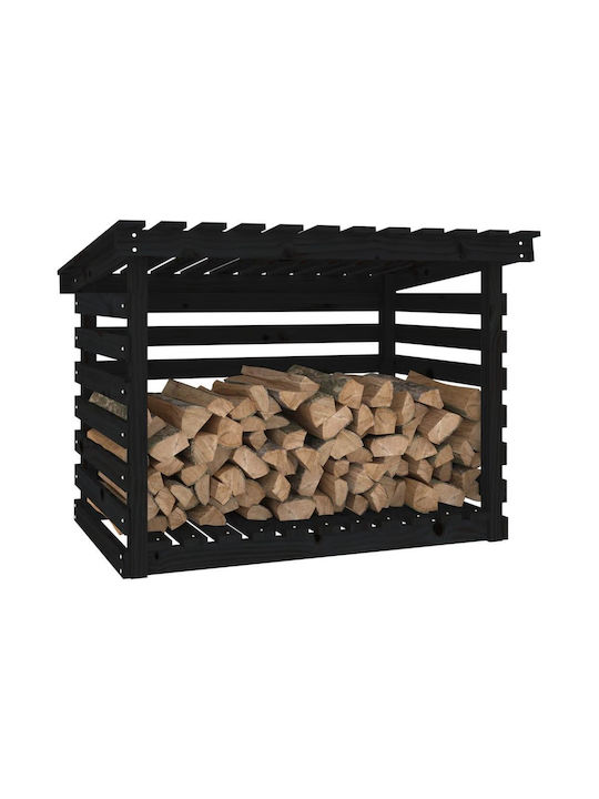vidaXL Hölzernes Box Holzlagerung 108x73x79cm Schwarz