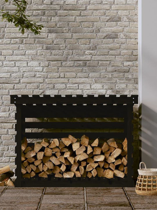 vidaXL Hölzernes Box Holzlagerung 108x73x79cm Schwarz