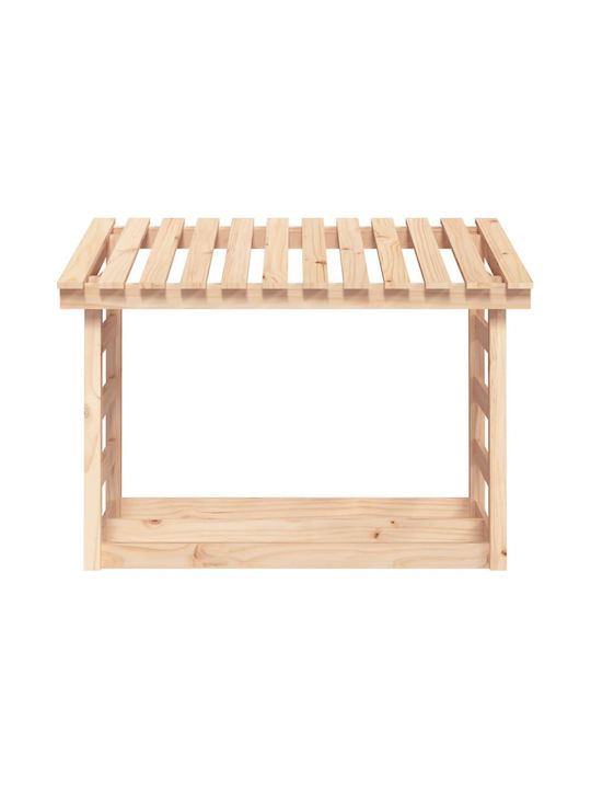 vidaXL Ξύλινο Κουτί Αποθήκευσης Ξύλων 108x64.5x78cm Μπεζ