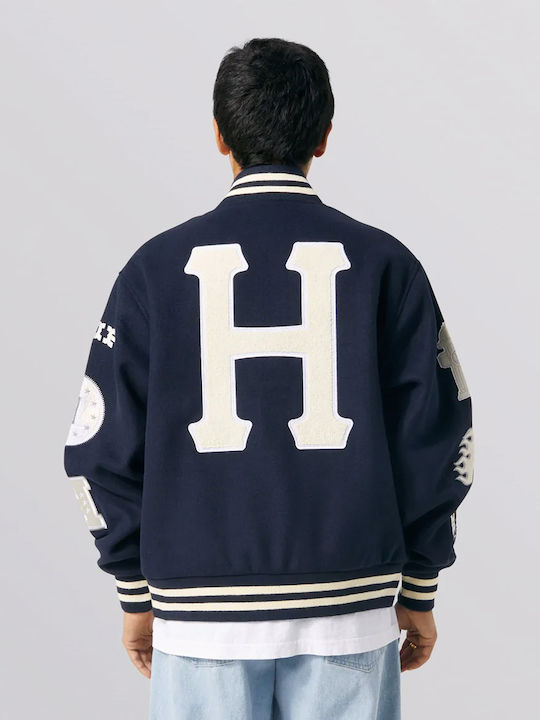 HUF 20 Year Classic H College Jacket Navy Blue