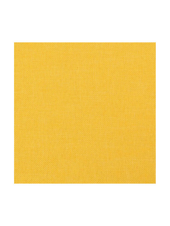 Fabric Upholstered Yellow Footstool 50x41x41cm