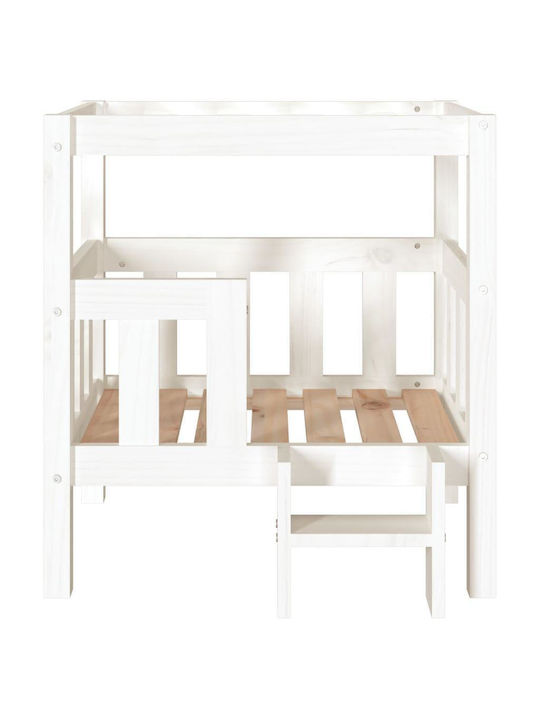 vidaXL Loft Bed Pat pentru câini Alb 70x65.5cm.