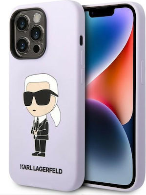 Karl Lagerfeld Ikonik NFT Coperta din spate Silicon Violet (iPhone 14 Pro) KLHCP14LSNIKBCU