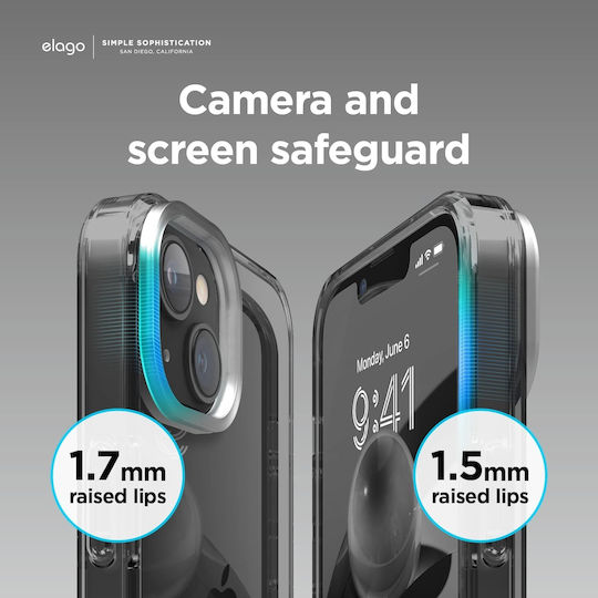 Elago Hybrid Back Cover Silicon Negru (iPhone 14 Plus)