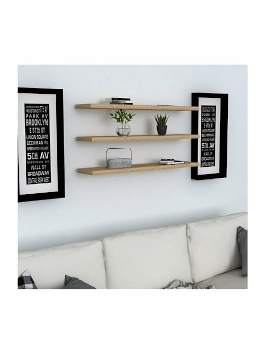 Boss Natural Wall Shelves (3 Pieces) 60x14.5x1.8cm