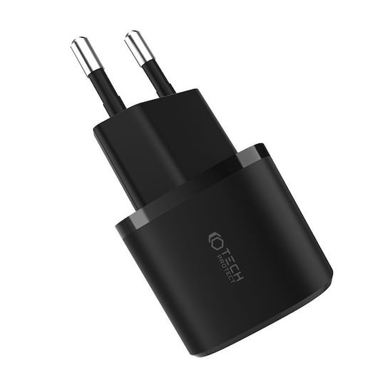 Tech-Protect Φορτιστής Χωρίς Καλώδιο με Θύρα USB-A και Θύρα USB-C 20W Power Delivery / Quick Charge 3.0 Λευκός (C20W Mini)