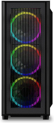 Sharkoon RGB Wave Gaming Full Tower Computer Case Black