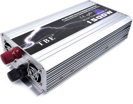 TBE Invertor Auto Unda sinusoidală pură 1500W pentru Convertirea 24V DC în 220V AC