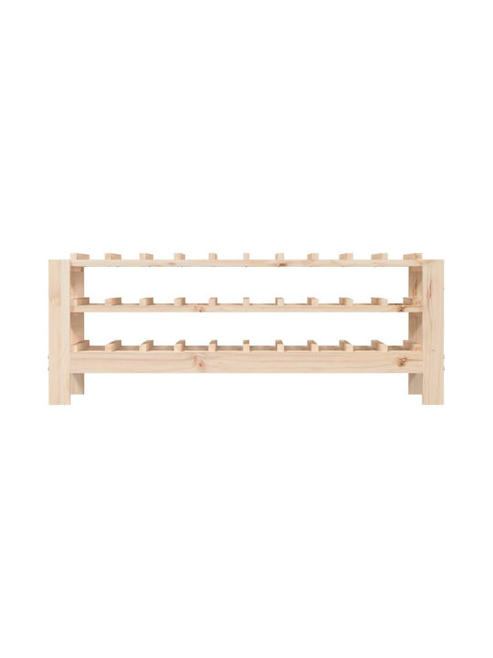vidaXL Wandmontiert Weinkeller Hölzernes für 30 Flaschen Braun 109.5x30x42εκ.