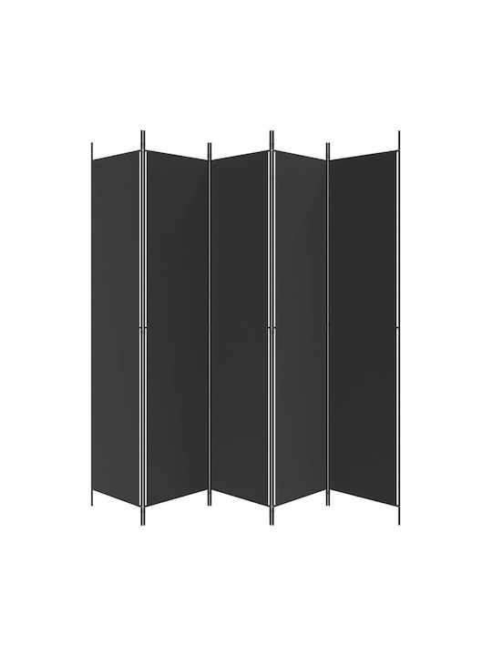 vidaXL Decorative Room Divider Fabric with 5 Panels 250x220cm