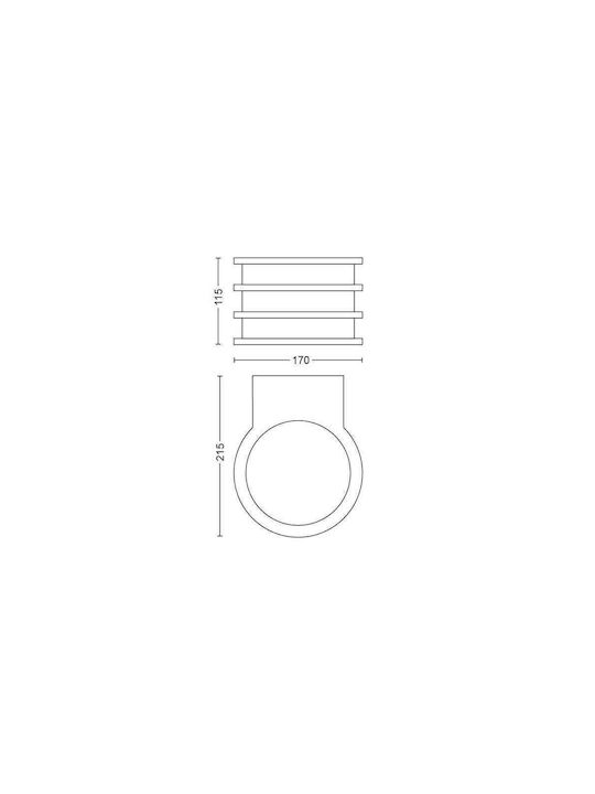 Philips Lucca Hue Επιτοίχιο Εξωτερικό Φαναράκι E27 IP44