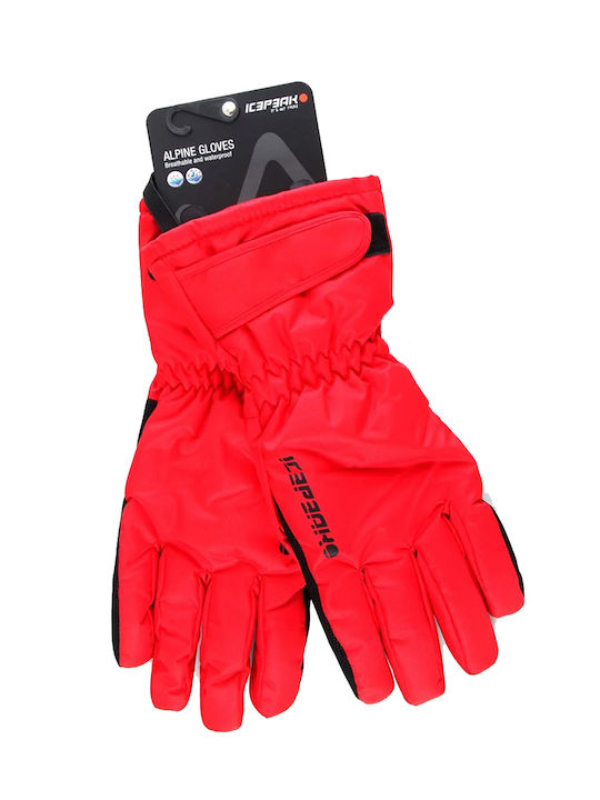 Icepeak Hayden Unisex Mănuși de schi și snowboard Roșii