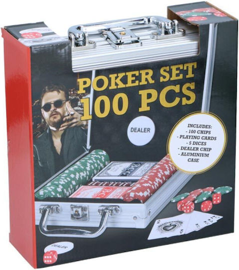 Σετ 100 Μάρκες Poker σε Βαλίτσα με 2 Τράπουλες