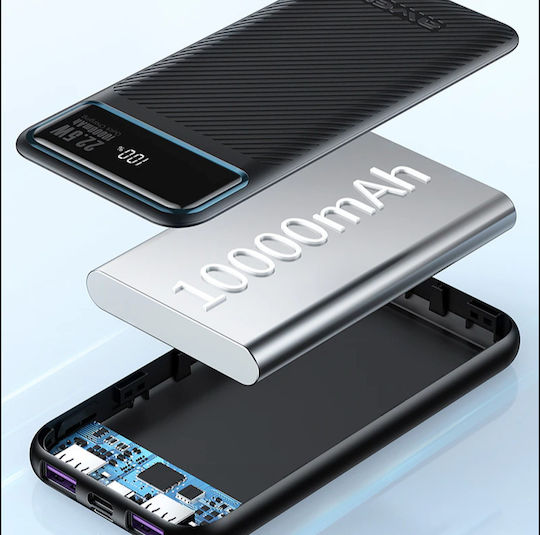 Awei P148K Power Bank 10000mAh 22.5W με Θύρα USB-A και Θύρα USB-C Power Delivery Μαύρο