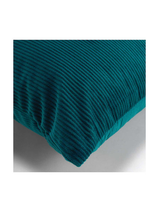 Sofa-Kissen L-C Casual aus Samt Petrol Blau 40x40cm