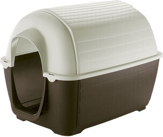 Pet Camelot Kennel Σπιτάκι Σκύλου Πλαστικό με Μόνωση Εξωτερικού Χώρου Καφέ 50x78x50cm