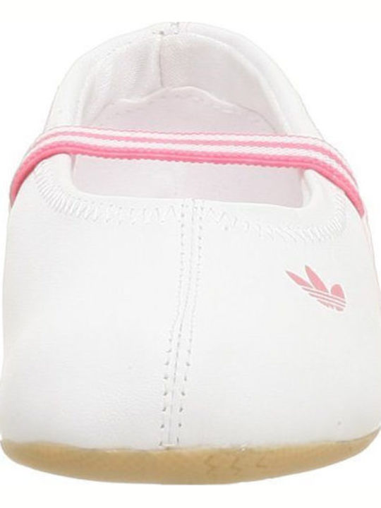 Kids Ballerinas Mary J 2 with Elastic Strap White