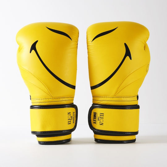 Elion Paris X Smiley Boxhandschuhe Leder für Kampf Gelb