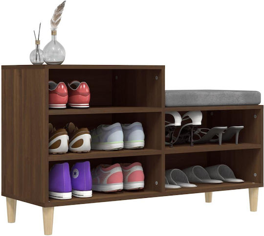 Suport pentru pantofi cu 5 Rafturi Brown Oak L102xW36xH60cm