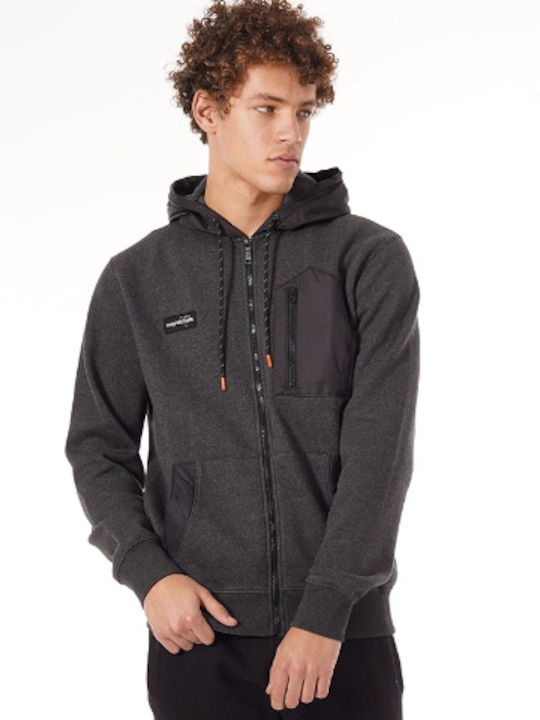 Men's Sweatshirt with Hood Pencil Melange