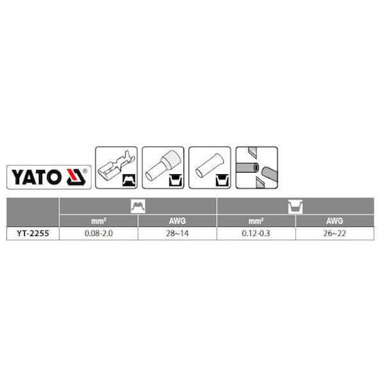 Yato Crimping Tool with Ratchet Mechanism (Length 180mm)