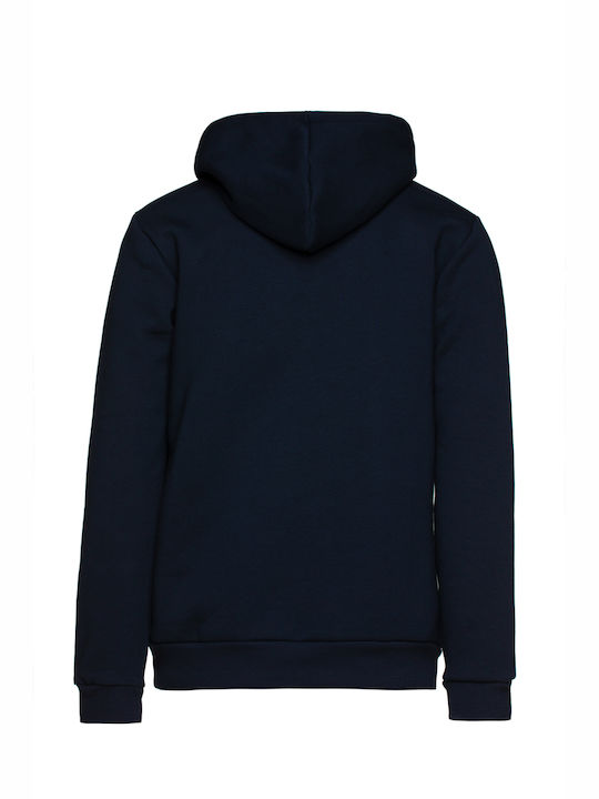 Snta Hooded Sweater Jacket with Hood & Print White Circle - Blue Navy