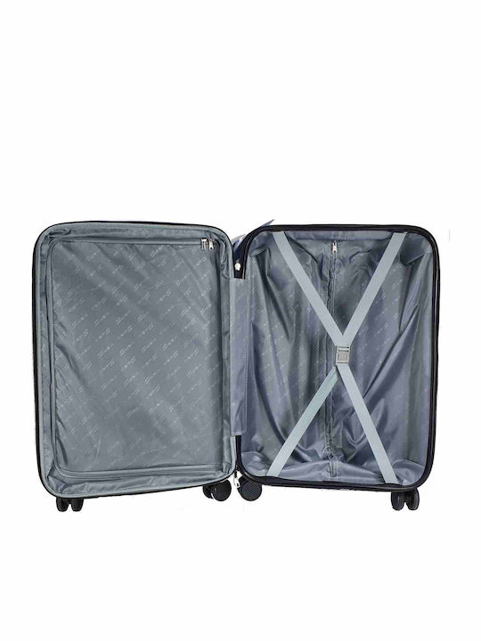 Stelxis ST538 Medium Hard Light Blue Travel Suitcase with 4 Wheels Height 65cm