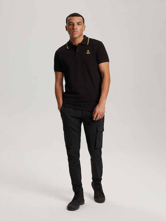 Dakar Polo Pike with Short Sleeve DKR P VIP III - BLACK