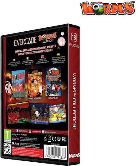 Evercade Worms Collection 1 Cartridge Ηλεκτρονική Παιδική Ρετρό Κονσόλα για 7+ ετών