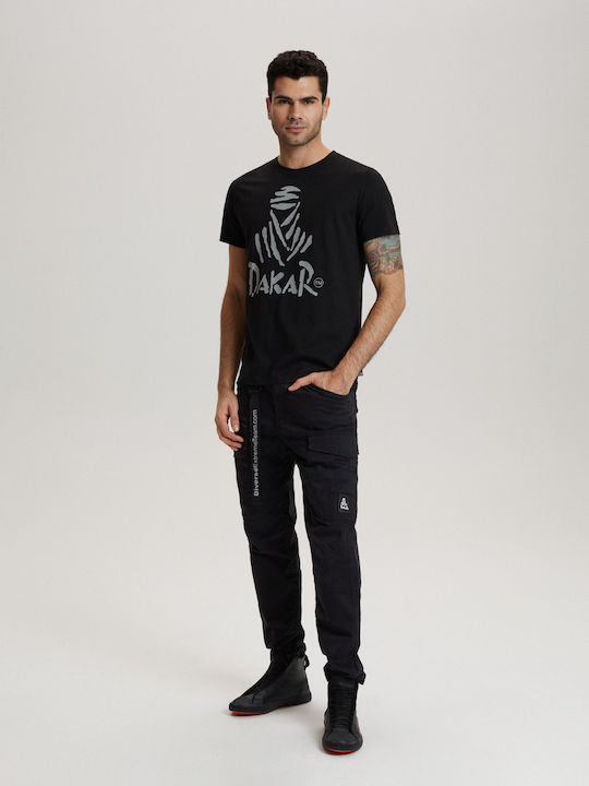 Dakar T-shirt με Τύπωμα DKR S 0123 - BLACK