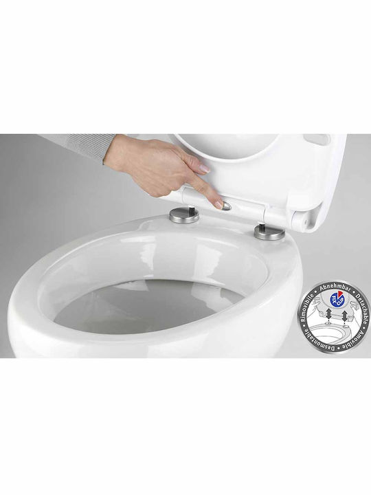 Wenko Plastic Toilet Seat Gray Polar 45cm