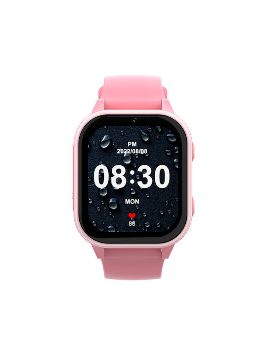 Wonlex Kinder-Smartwatch KT19 mit GPS und Kautschuk/Plastikarmband Rosa