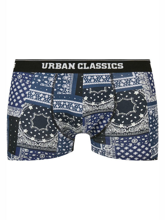 Urban Classics Men's Boxers Blue / White / Black with Patterns 5Pack