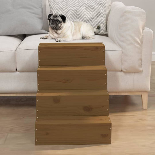 vidaXL Σκαλάκια Αυτοκινήτου για Σκύλο Καφέ 40x49x47cm Καφέ