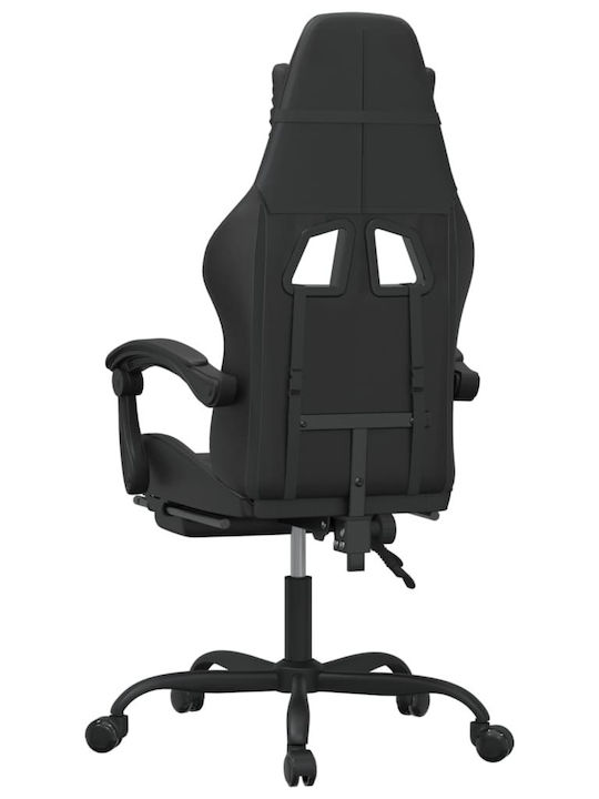 vidaXL 3143886 Καρέκλα Gaming Δερματίνης με Υποπόδιο Μαύρο