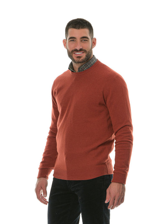 ATELIER wool lambswool knit round neckline - cratere80-3 Cherry