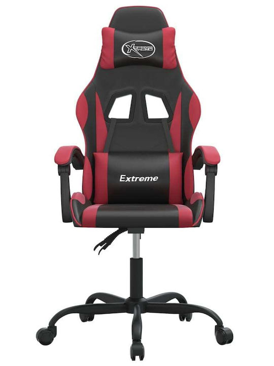 vidaXL 3143873 Καρέκλα Gaming Δερματίνης Μαύρο/Μπορντό