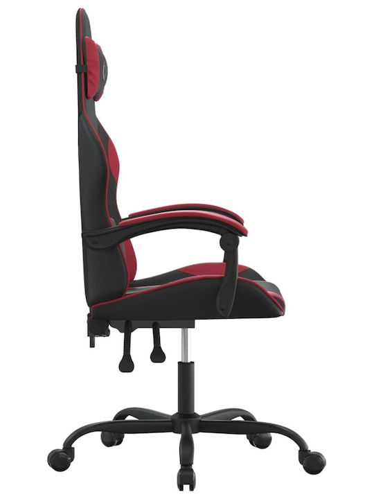 vidaXL 3143873 Καρέκλα Gaming Δερματίνης Μαύρο/Μπορντό