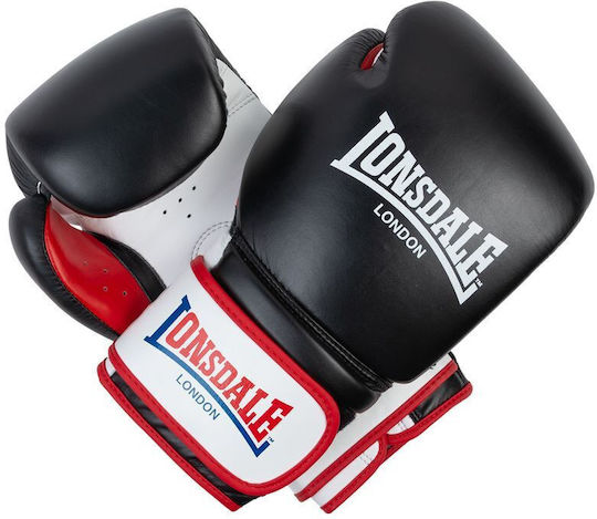 Lonsdale Winstone Boxing Gloves Leather for Match Black