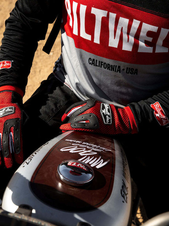 Biltwell Anza Herren Motorradhandschuhe 4 Jahreszeiten Red