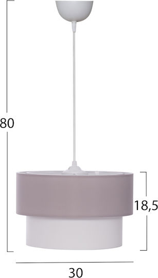 HomeMarkt Adjustable Pendant Light Beige with Socket E27 30cm