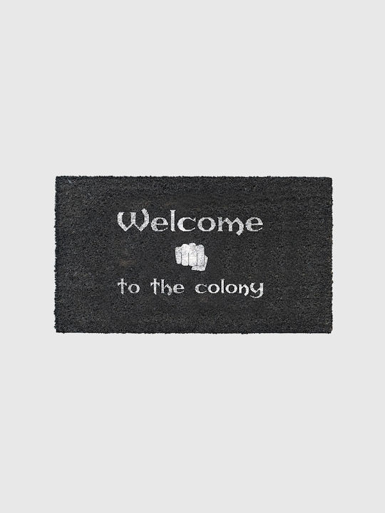 Coconut Fiber Doormat Gothic - Welcome to Colony Black 40x60cm