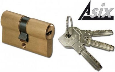 Cisa Lock Cylinder Security Asix 75mm (30-45) with 5 Keys Gold