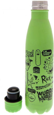 Pyramid International Kids Stainless Steel Thermos Water Bottle Rick and Morty Green 540ml