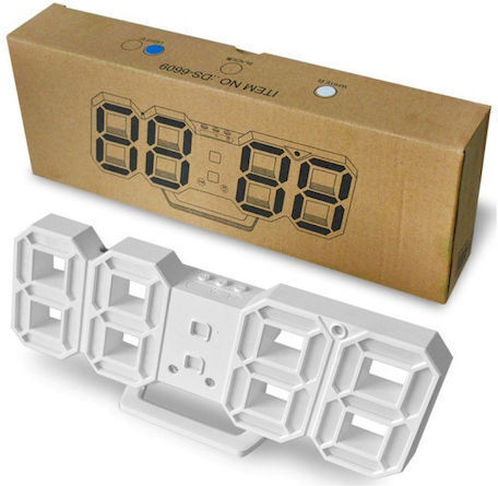 Fashion Uhr Tischuhren Digitaluhr LED mit Wecker Rote DS-6609-Rot