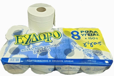 Εύδωρο Toilet Paper 8 Rolls 2-Ply 150gr