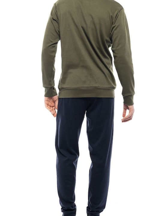 Ulisse Men's Winter Cotton Pajamas Set Forest