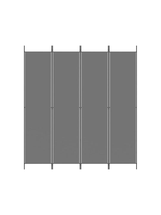 vidaXL Decorative Room Divider Fabric with 4 Panels 200x220cm