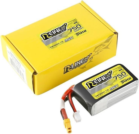 Tattu R-Line Μπαταρία Li-Po 11.1V 750mAh 95C 3S XT30 για Τηλεκατευθυνόμενο 2τμχ